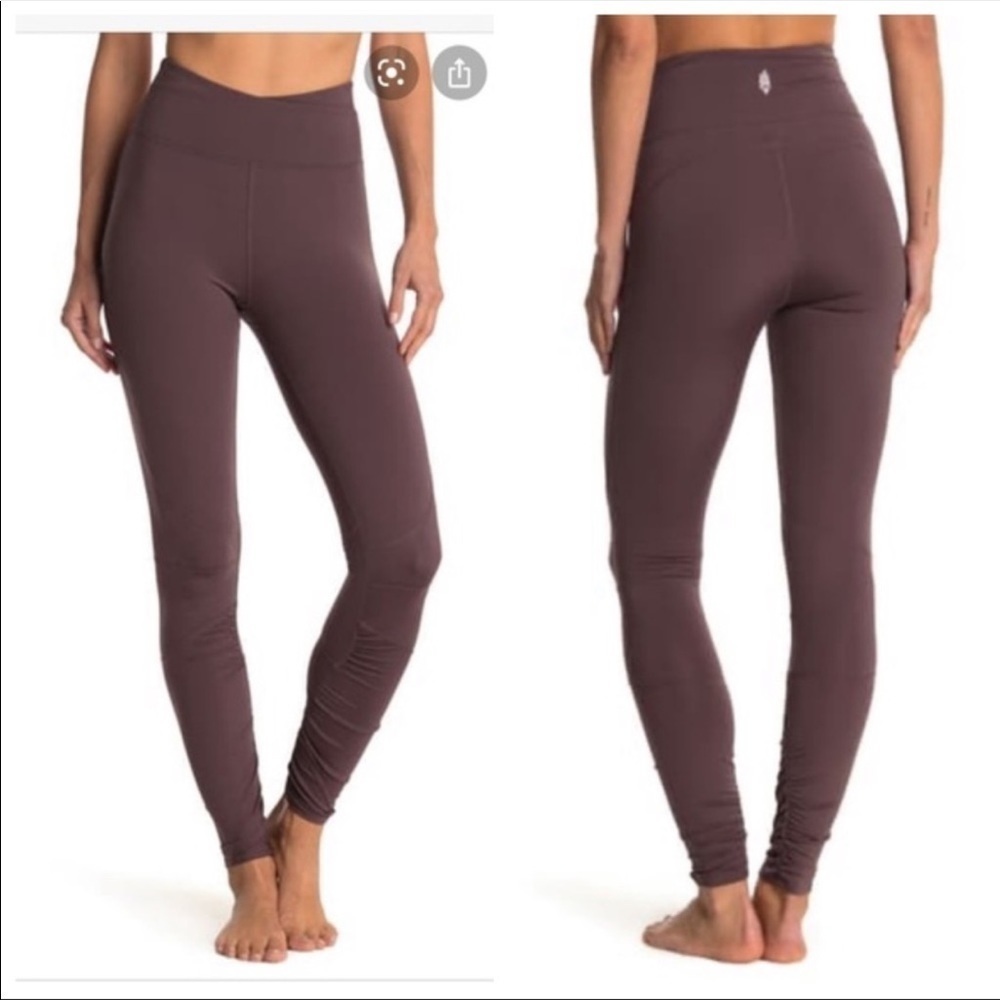 Free people movement ruched leg leggings
